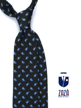 Cravatta 3 pieghe verde in seta/cotone VALENTIA